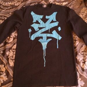 Zoo York Black Tee with Aqua Design